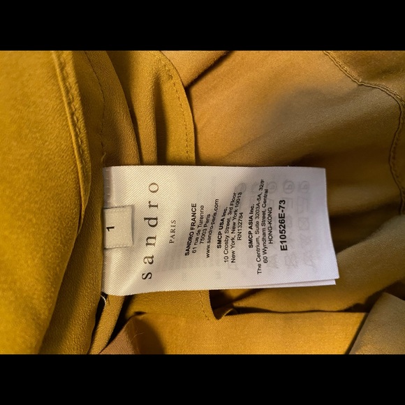 Sandro Gold Silk Top - Picture 5 of 5